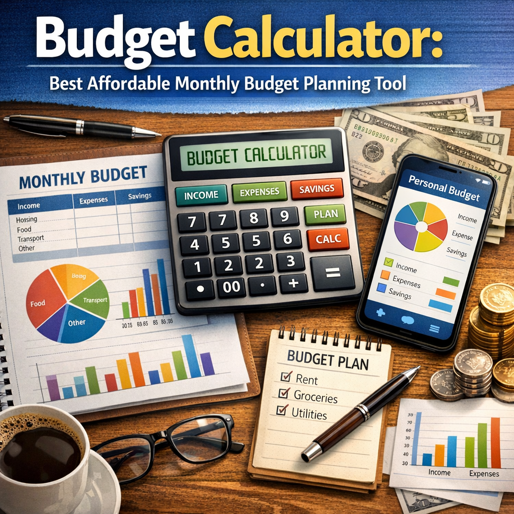 Illustration of Budget Calculator: Best Affordable Monthly Budget Planning Tool