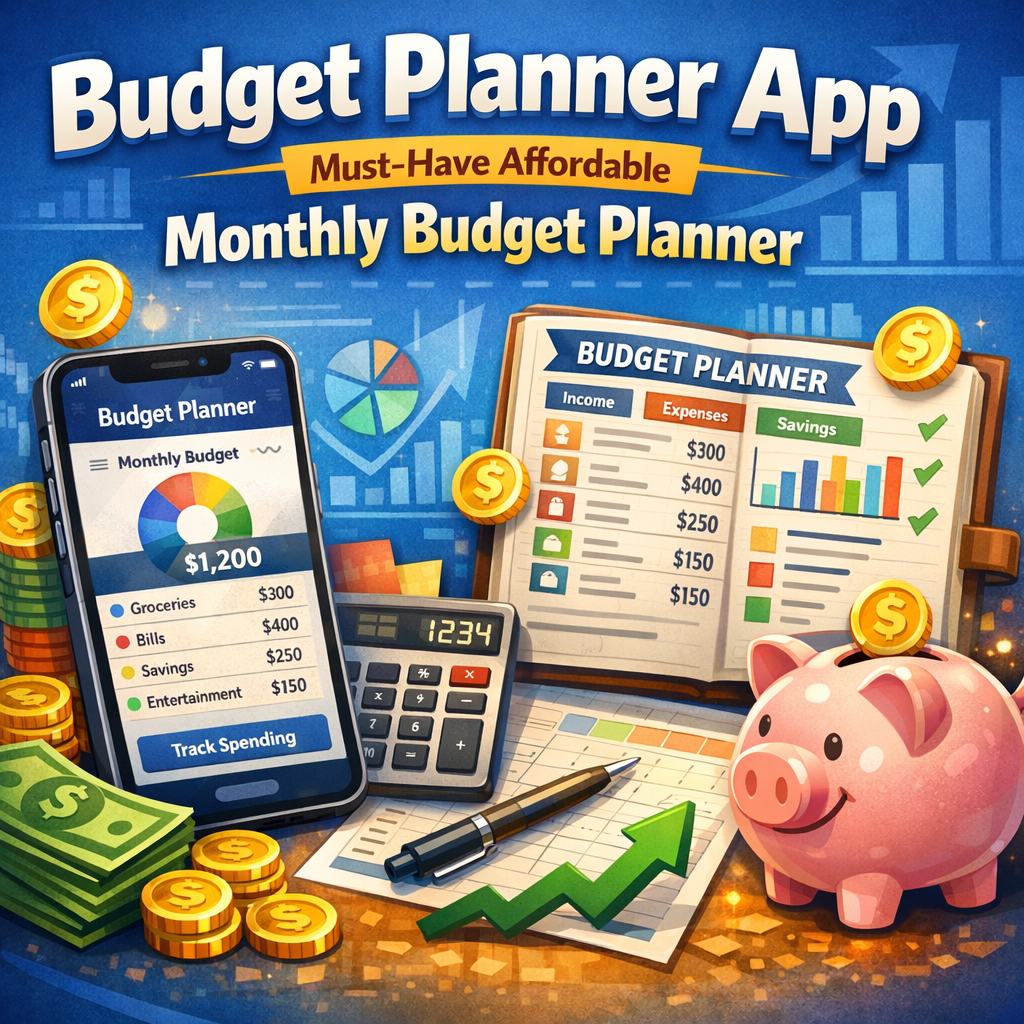 Illustration of Budget Planner App: Must-Have Affordable Monthly Budget Planner