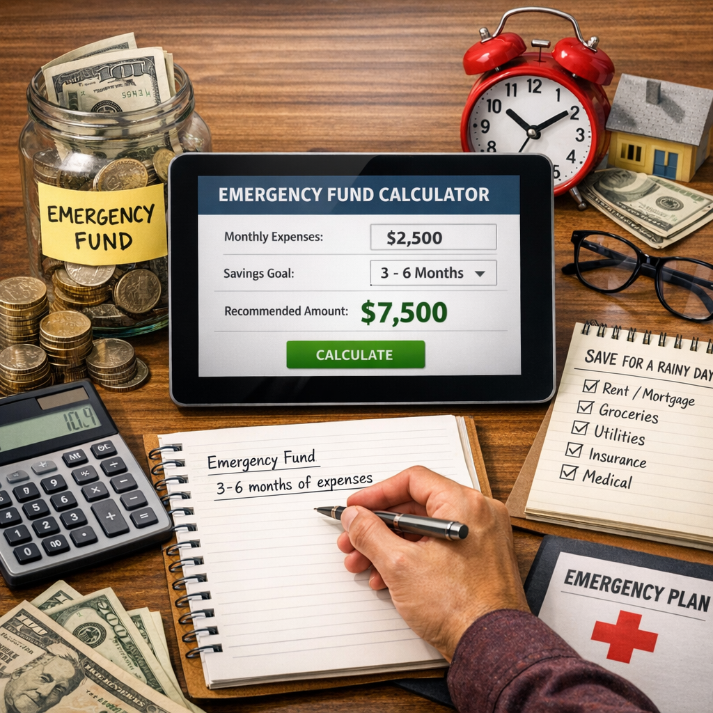 Illustration of Emergency Fund Calculator: Best, Must-Have Savings Planning Tool