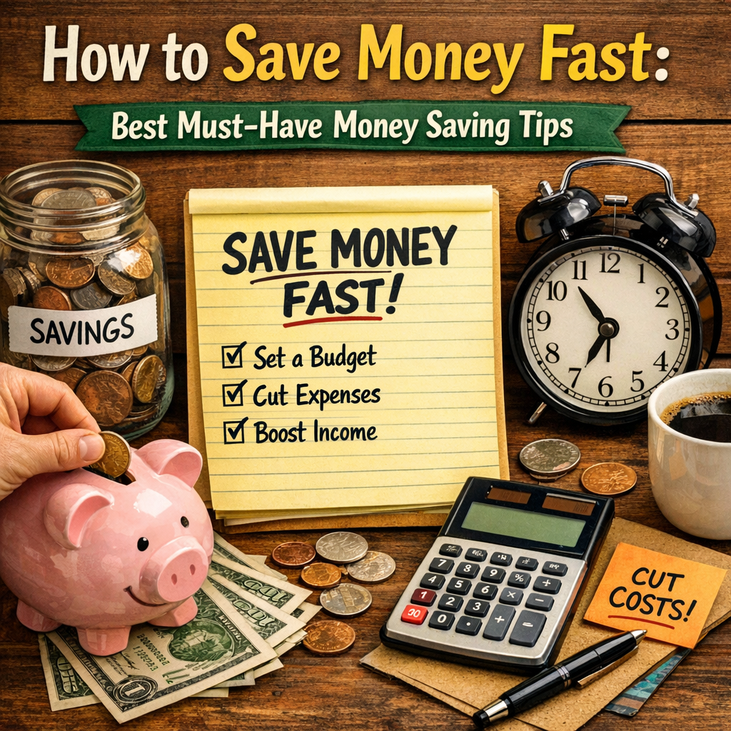 Illustration of How to Save Money Fast: Best Must-Have Money Saving Tips