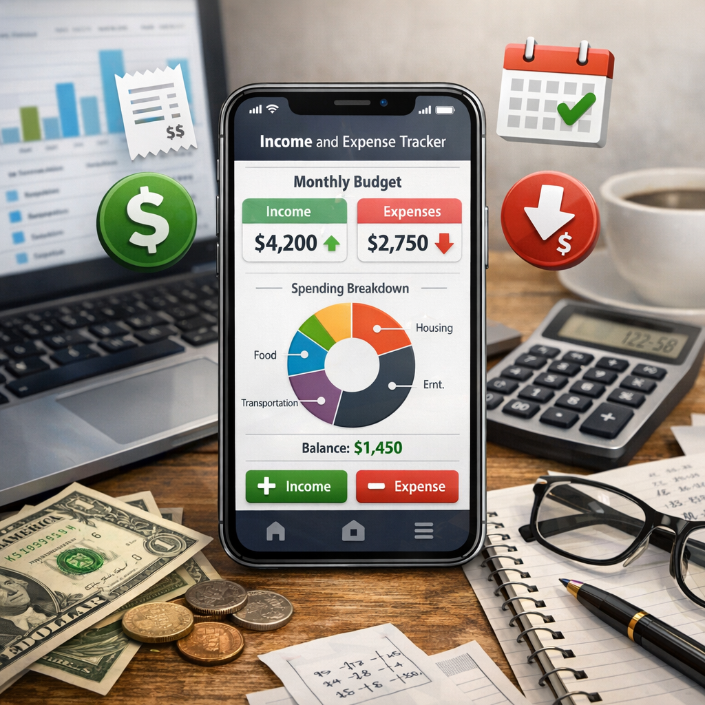 Illustration of Income and Expense Tracker: Best Must-Have Budget Income App